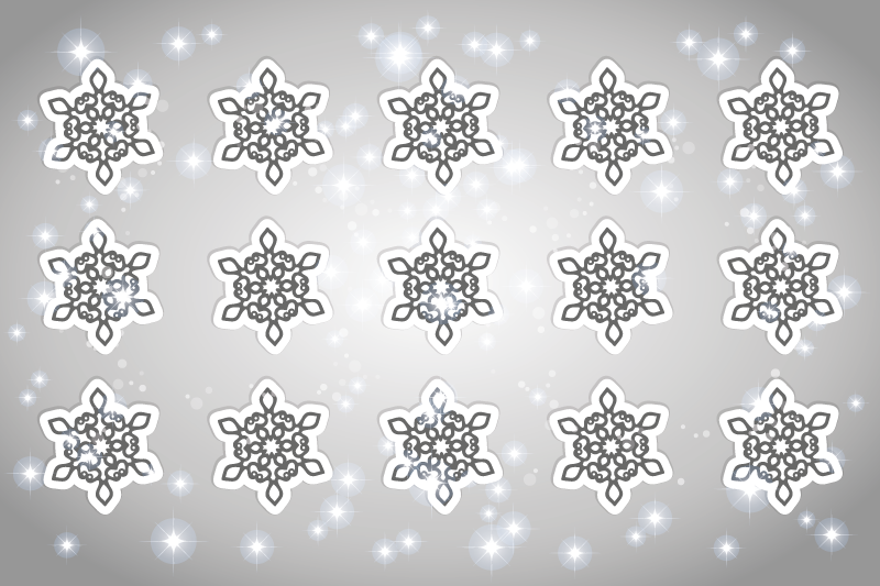 Individuais de mesa de natal com padrão de floco de neve - TenStickers