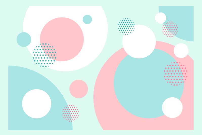 Individuais de mesa modernos blocos de cor geométricos - TenStickers