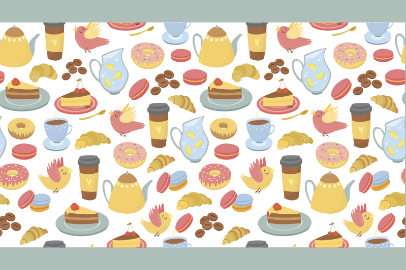Individuais de mesa infantis com padrões coloridos de doces - TenStickers