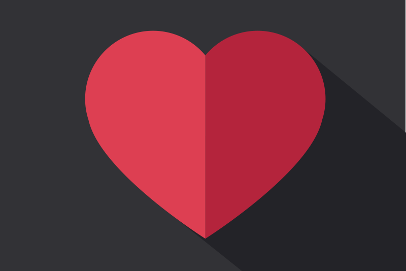 Individuais de mesa originais com detalhe em coração - TenStickers