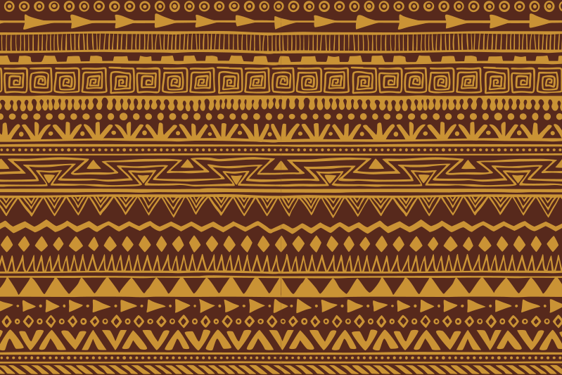 Individuais de mesa de texturas padrão tribal geométrico - TenStickers