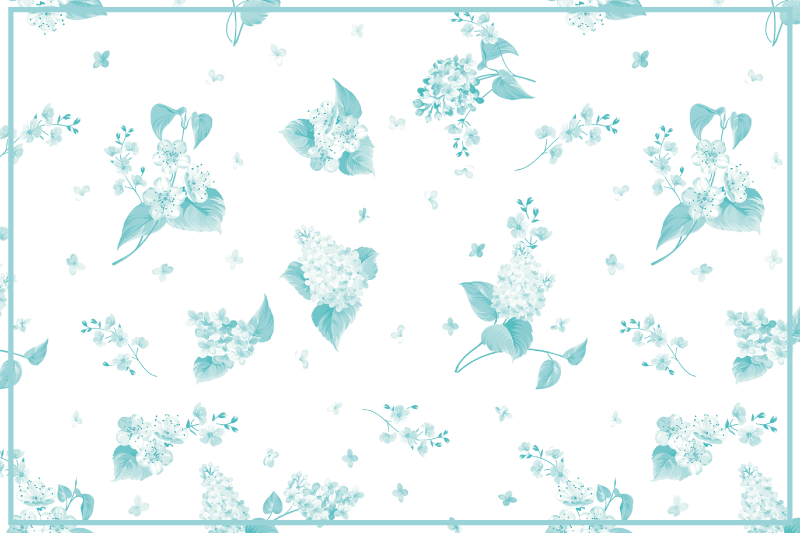 Individuais de mesa modernos com superfície floral - TenStickers