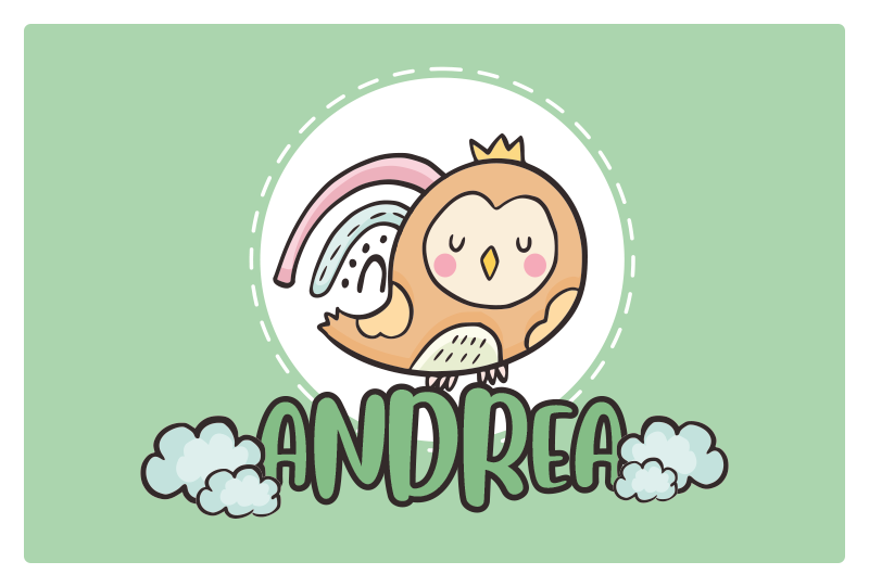 Individuais de mesa infantis com personagem coruja fofinha - TenStickers