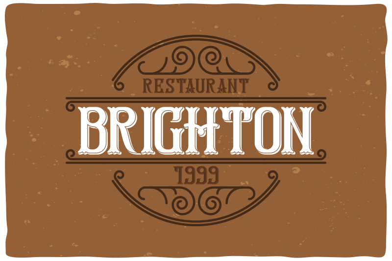 Individuais de mesa com texto logo do restaurante brighton - TenStickers