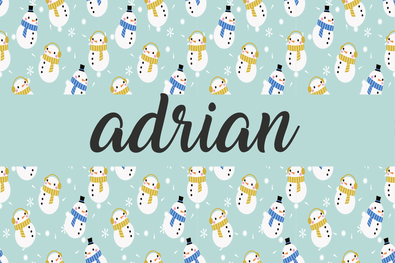 Individuais de mesa de Natal Boneco de neve personalizado - TenStickers