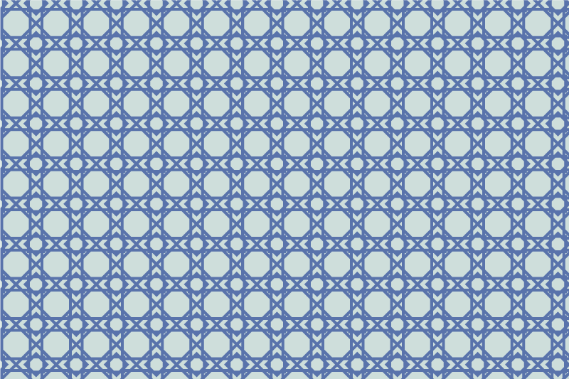Individuais de mesa de texturas Azulejo étnico azul e branco - TenStickers