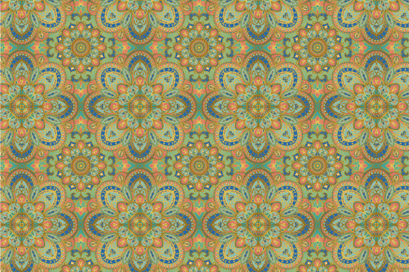 Individuais de mesa originais com arranjo floral elaborado - TenStickers