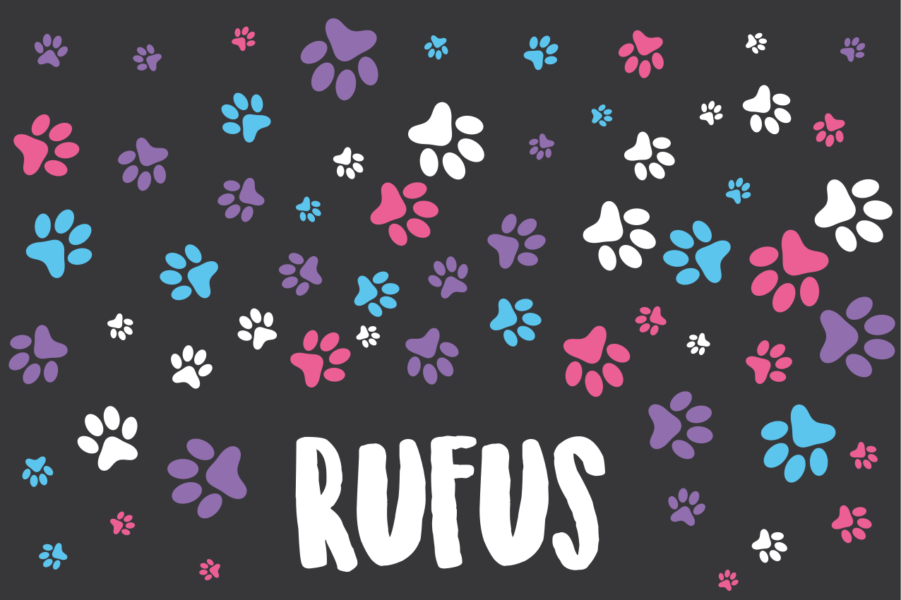 Individuais de mesa infantis pegadas coloridas - TenStickers