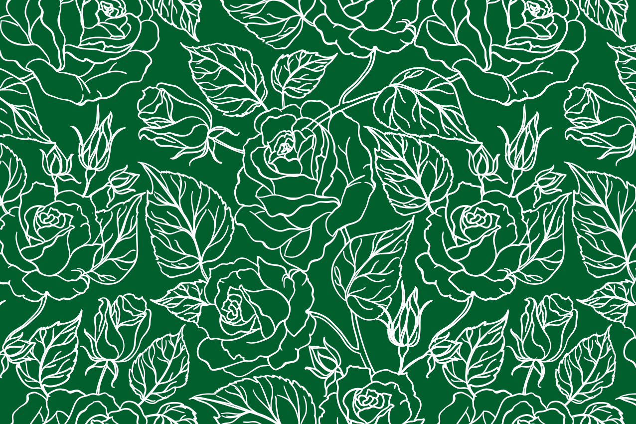 Individuais de mesa elegantes Flores verdes - TenStickers