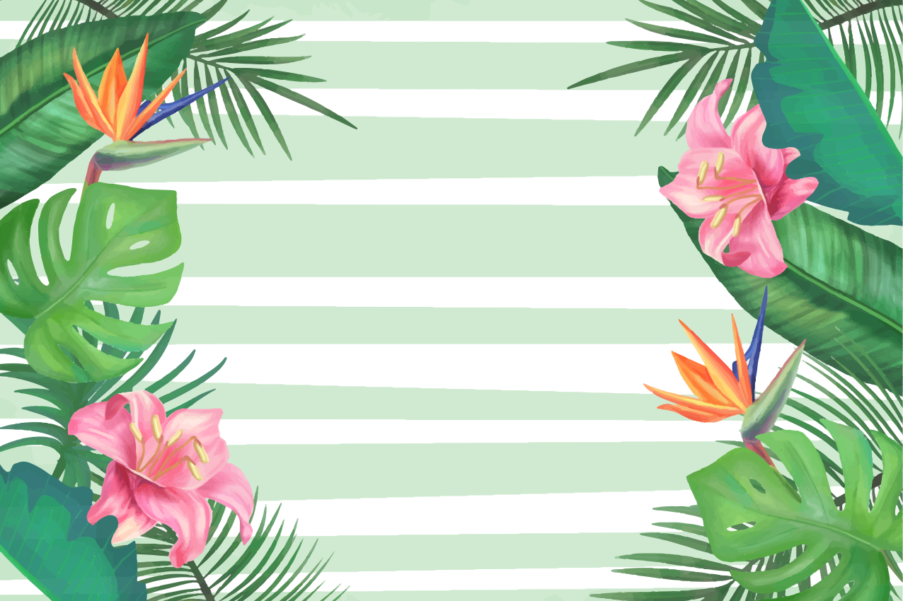 Individuais de mesa originais folhas tropicais - TenStickers