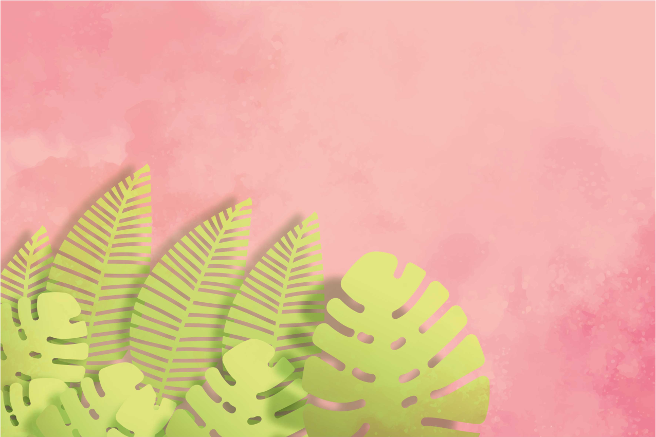 Individuais de mesa originais arranjo de folhas botânicas - TenStickers