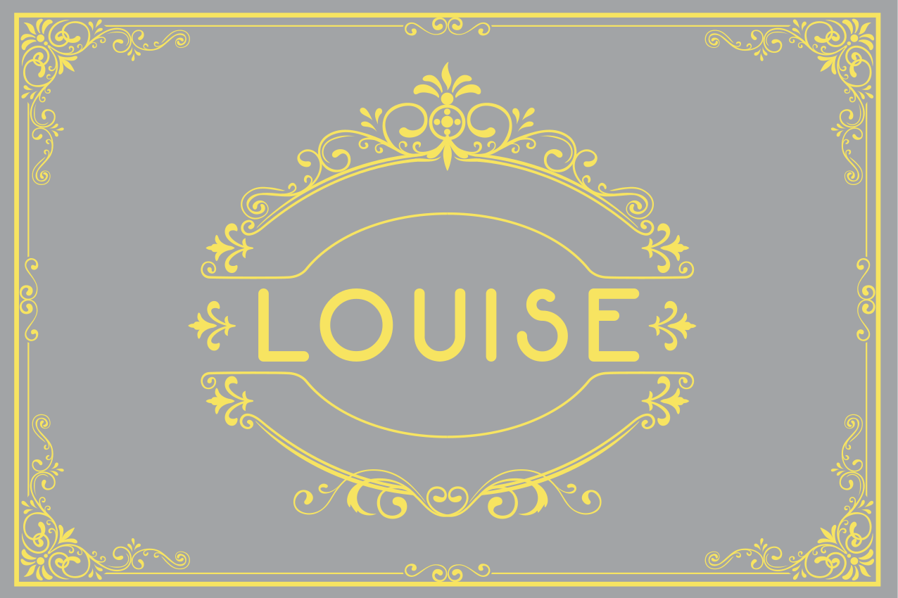 Individuais de mesa com nome exibição elegante - TenStickers