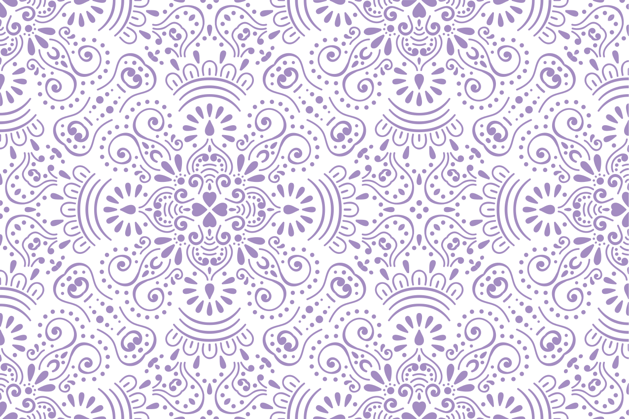 Individuais de mesa elegantes Padrão de mandala lavanda - TenStickers