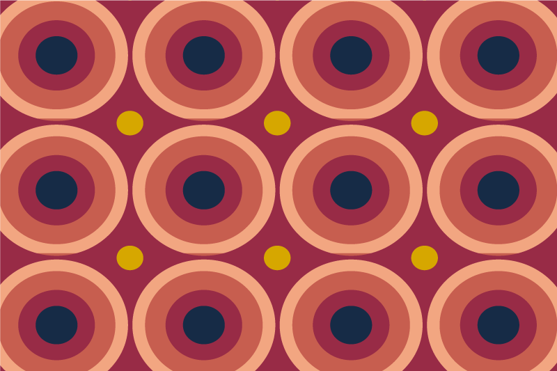 Individuais de mesa originais padrão circular geométrico - TenStickers