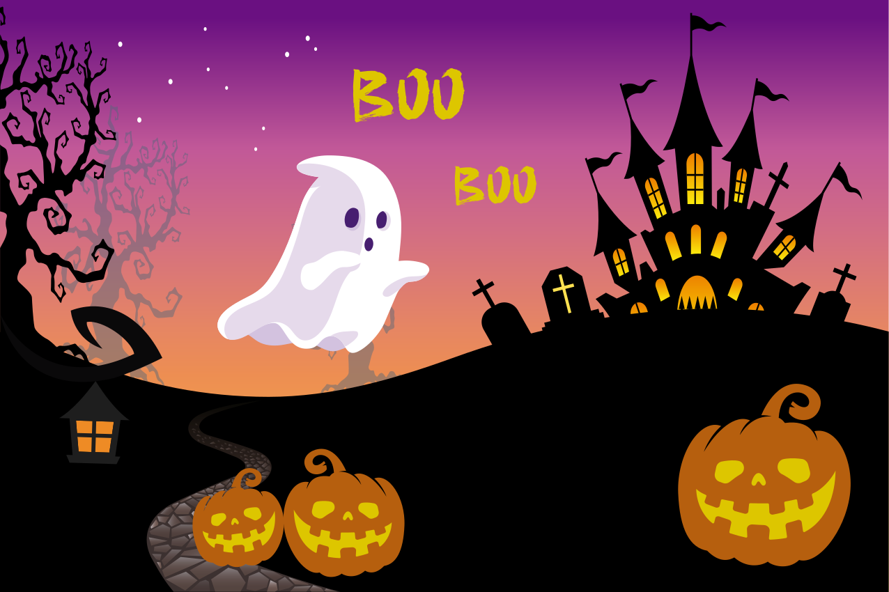 Boo halloween noite individuais de mesa de halloween - TenStickers