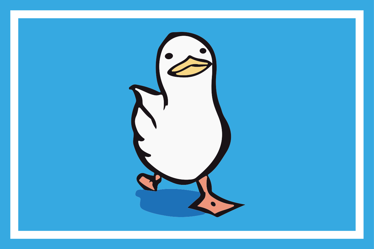 Individuais de mesa modernos Pato andante presunçoso - TenStickers