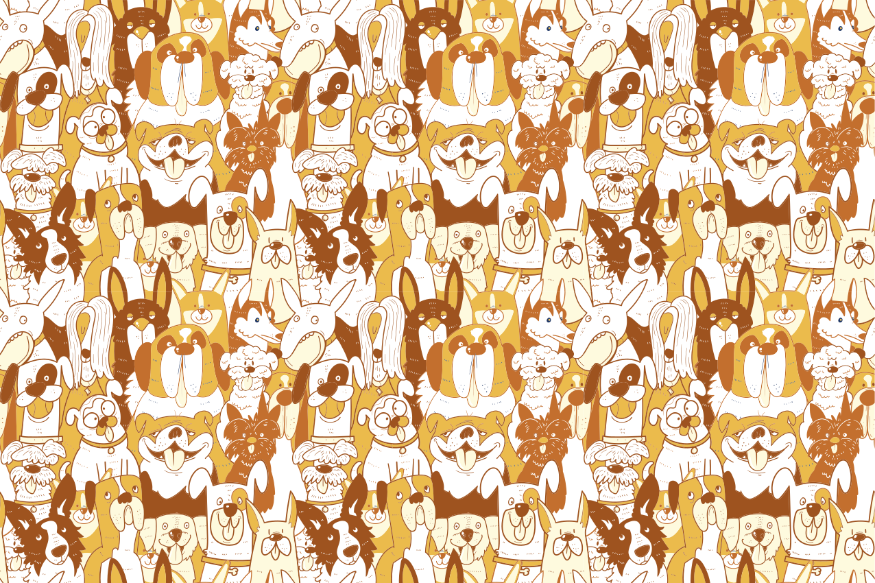 Individuais de mesa infantis com padrão de animais divertido - TenStickers