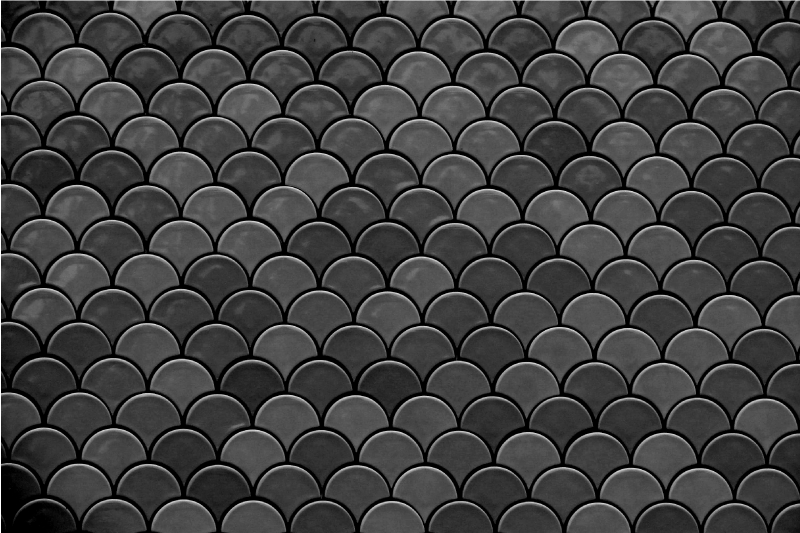 Individuais de mesa de texturas Escamas pretas - TenStickers