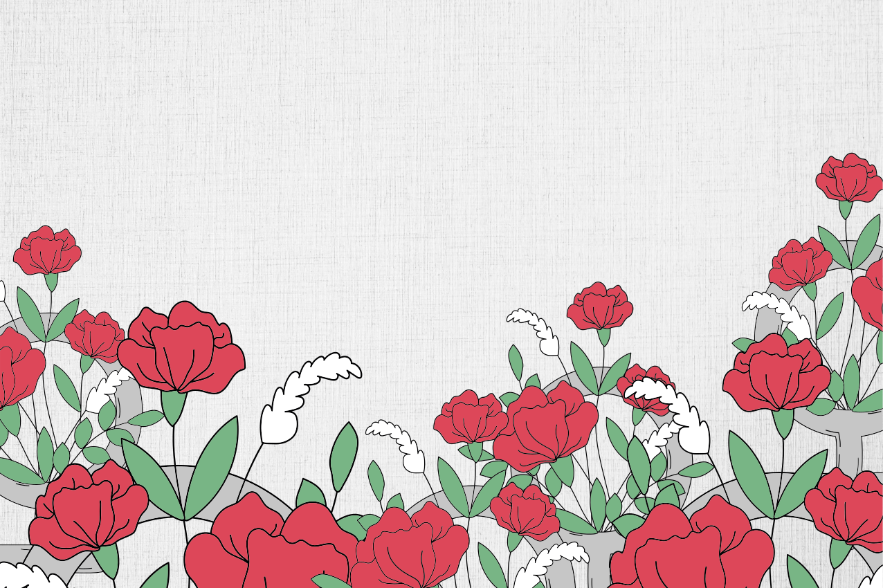 Individuais de mesa originais com padrão floral e folhas - TenStickers