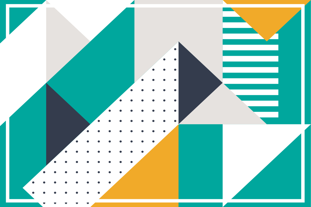 Individuais de mesa originais Triângulos arte geométrica - TenStickers