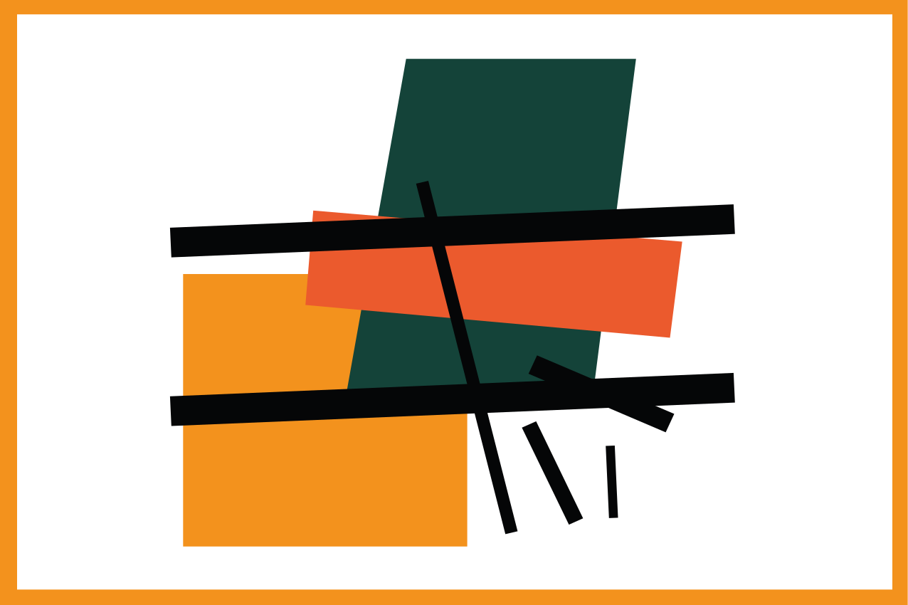 Individuais de mesa originais Quadrados e retângulos arte abstrat - TenStickers