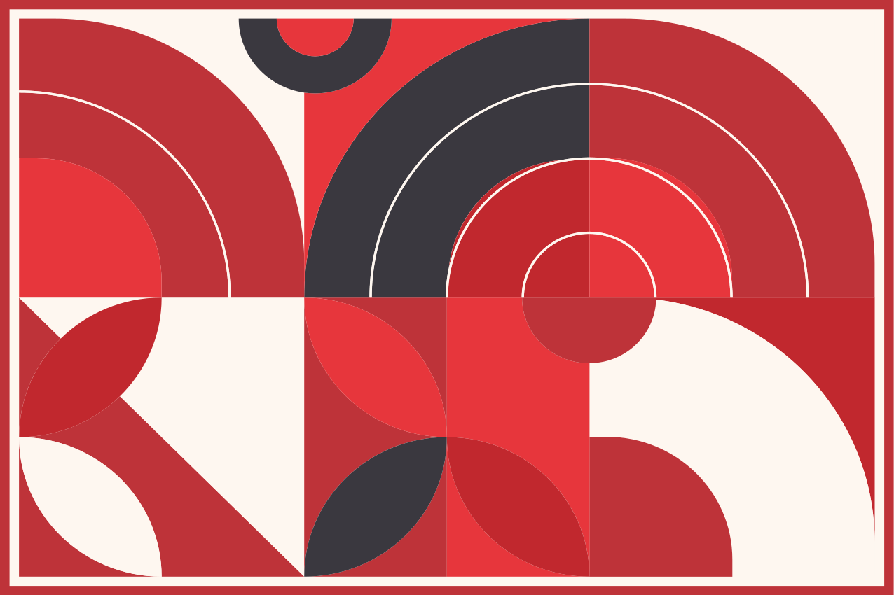 Individuais de mesa modernos formas geométricas vibrantes - TenStickers