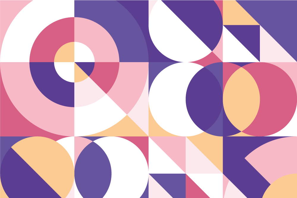 Individuais de mesa originais Figuras abstratas roxas - TenStickers