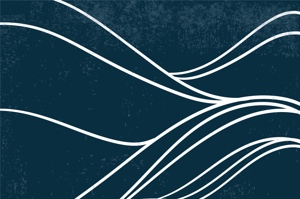 Individuais de mesa modernos com padrão de ondas elegante - TenStickers