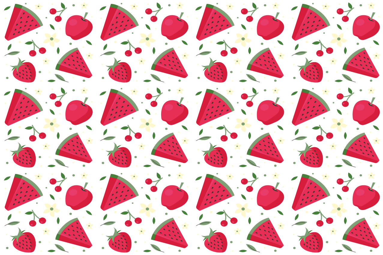 Individuais de mesa infantis com estampa de fatias de frutas - TenStickers