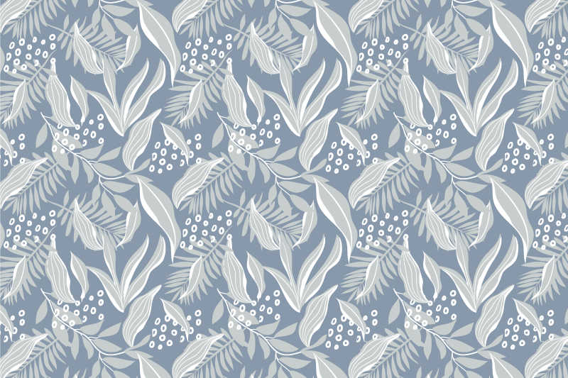 Individuais de mesa elegantes Estampa floral cinza - TenStickers