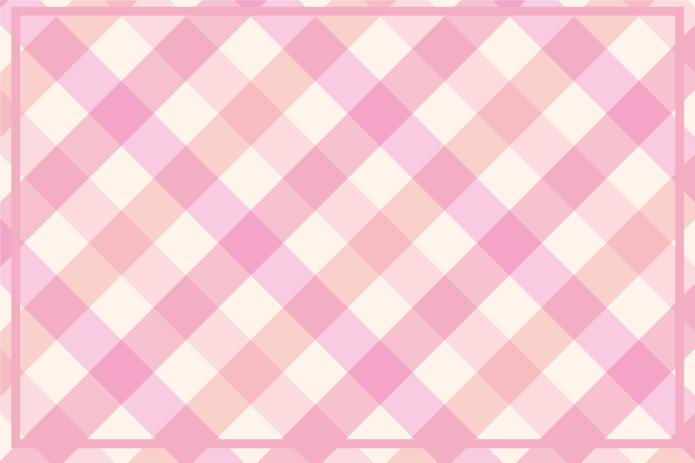 Individuais de mesa originais Padrão xadrez rosa - TenStickers