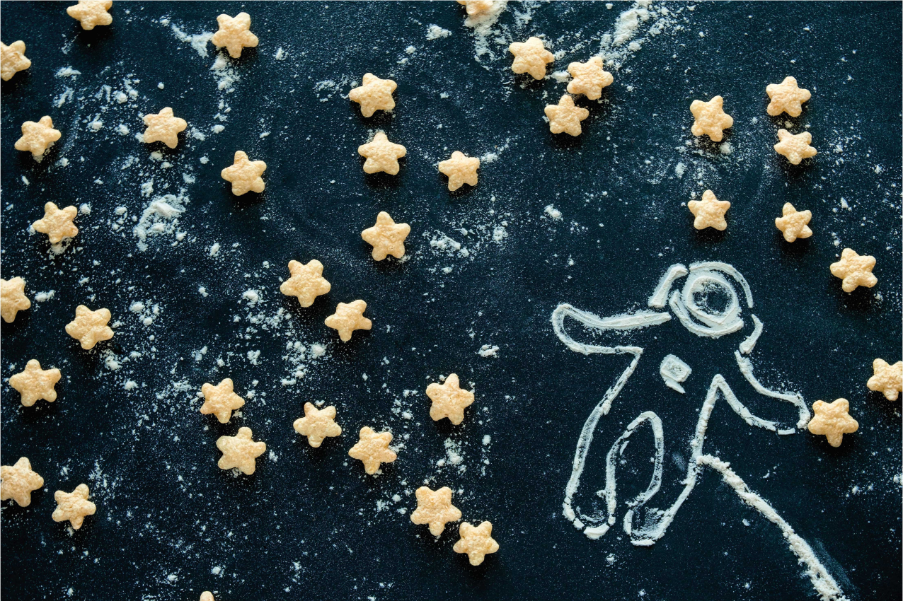 Individuais de mesa infantis cena estelar do astronauta - TenStickers