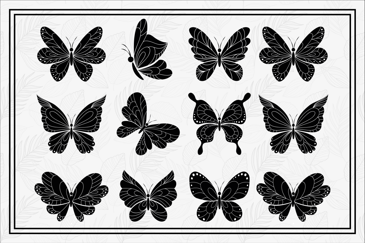 Individuais de mesa originais coleção padrão borboleta - TenStickers