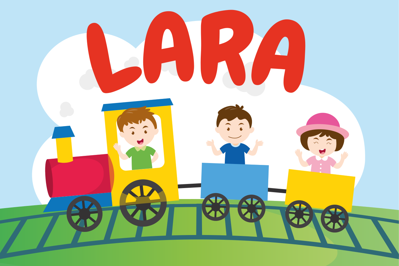 Individuais de mesa infantis ilustração de trem infantil - TenStickers