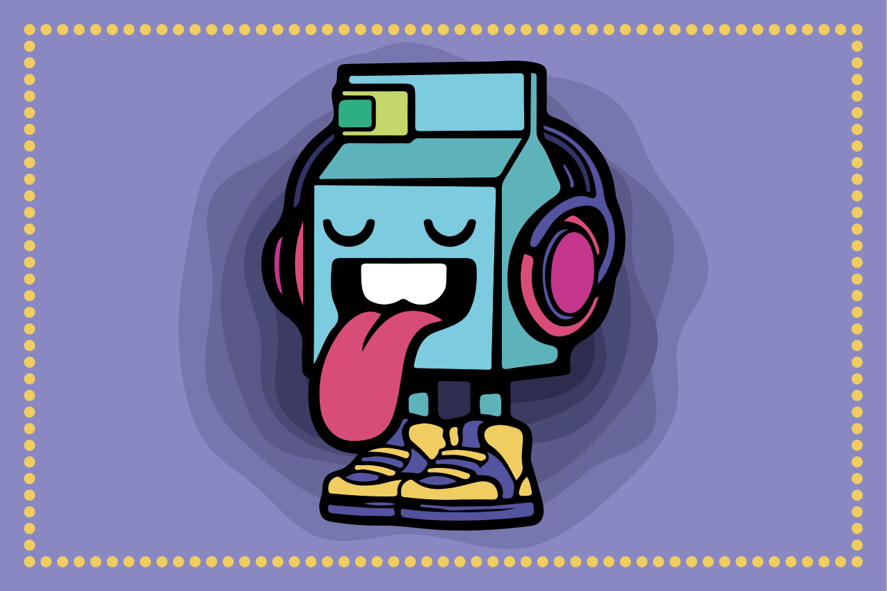 Individuais de mesa originais Desenho animado graffiti personagem - TenStickers