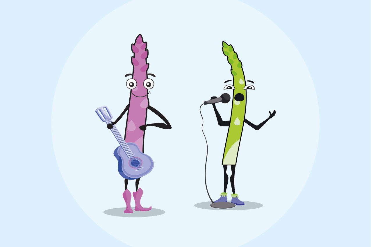 Individuais de mesa infantis personagens vegetais musicais - TenStickers