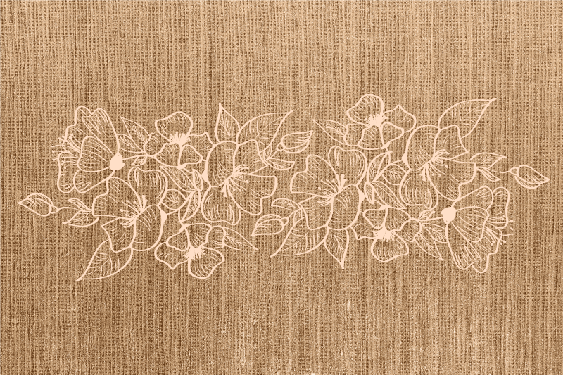 Individuais de mesa de texturas superfície floral em relevo - TenStickers