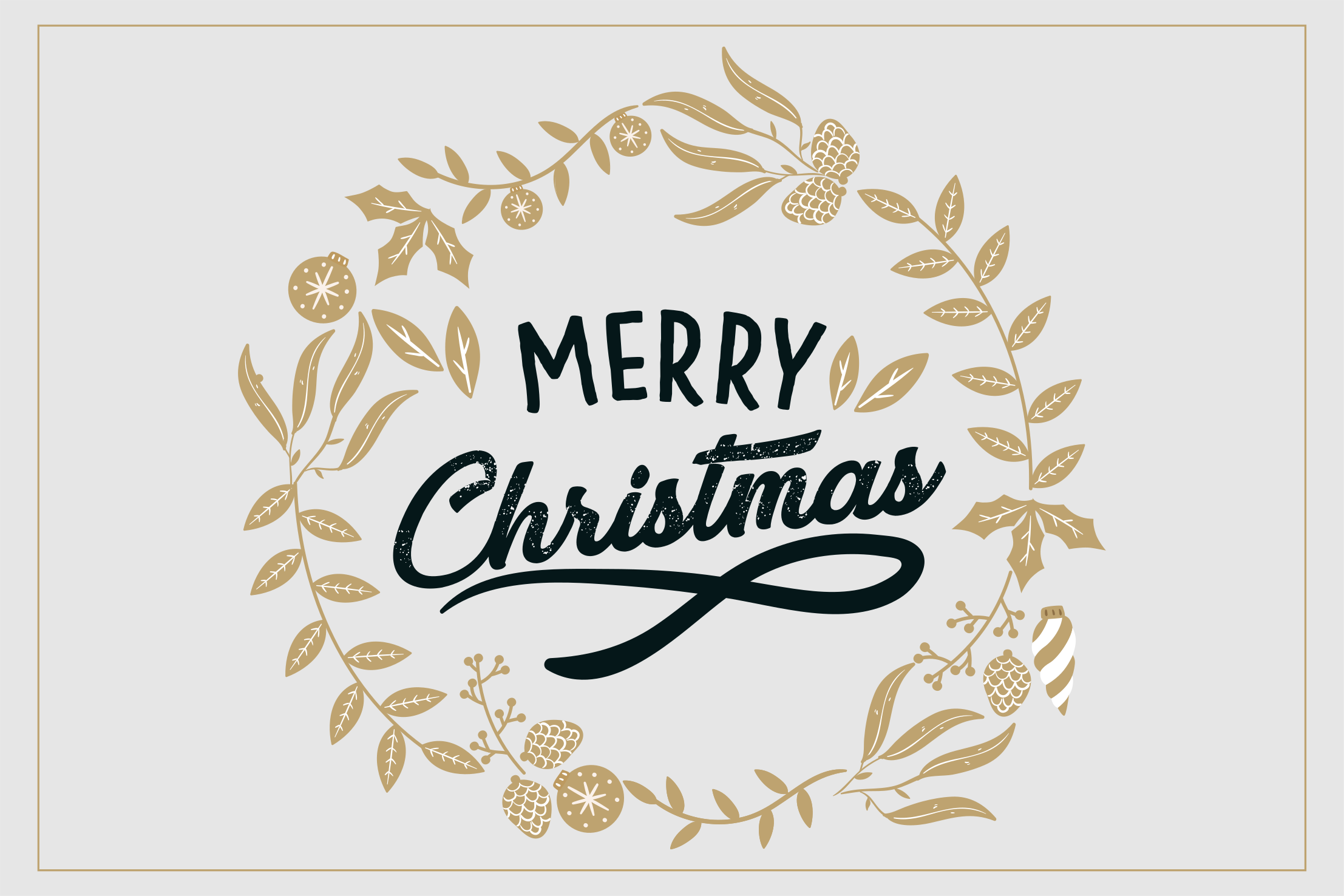 Individuais de mesa de natal guirlanda de natal - TenStickers