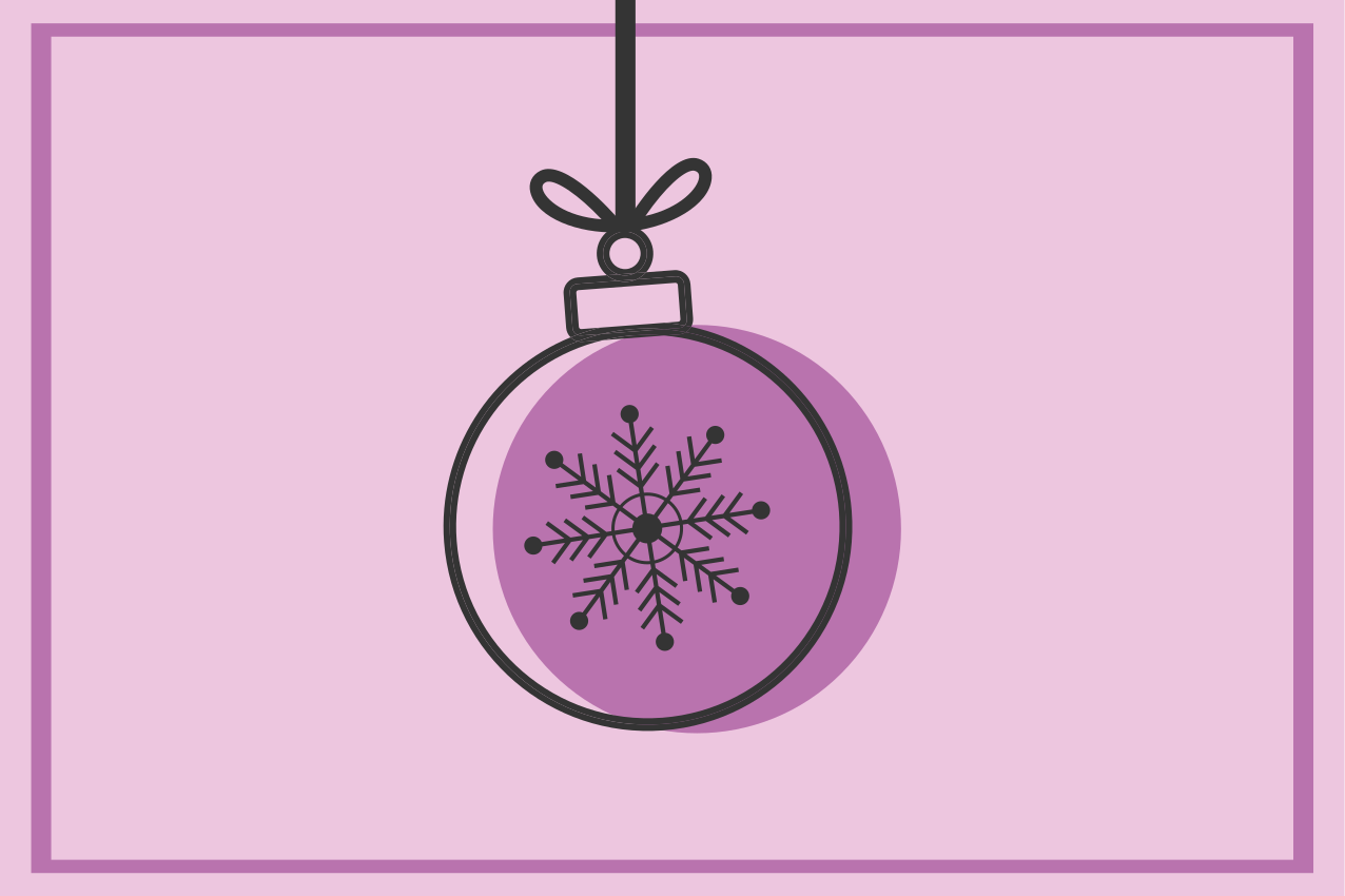 Individuais de mesa de natal ilustração de floco de neve - TenStickers