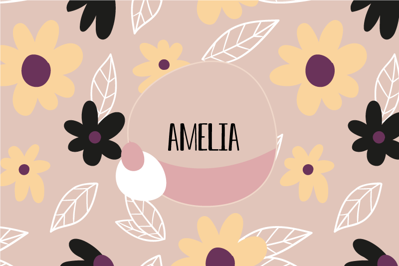 Individuais de mesa infantis estampa botânica personalizada - TenStickers