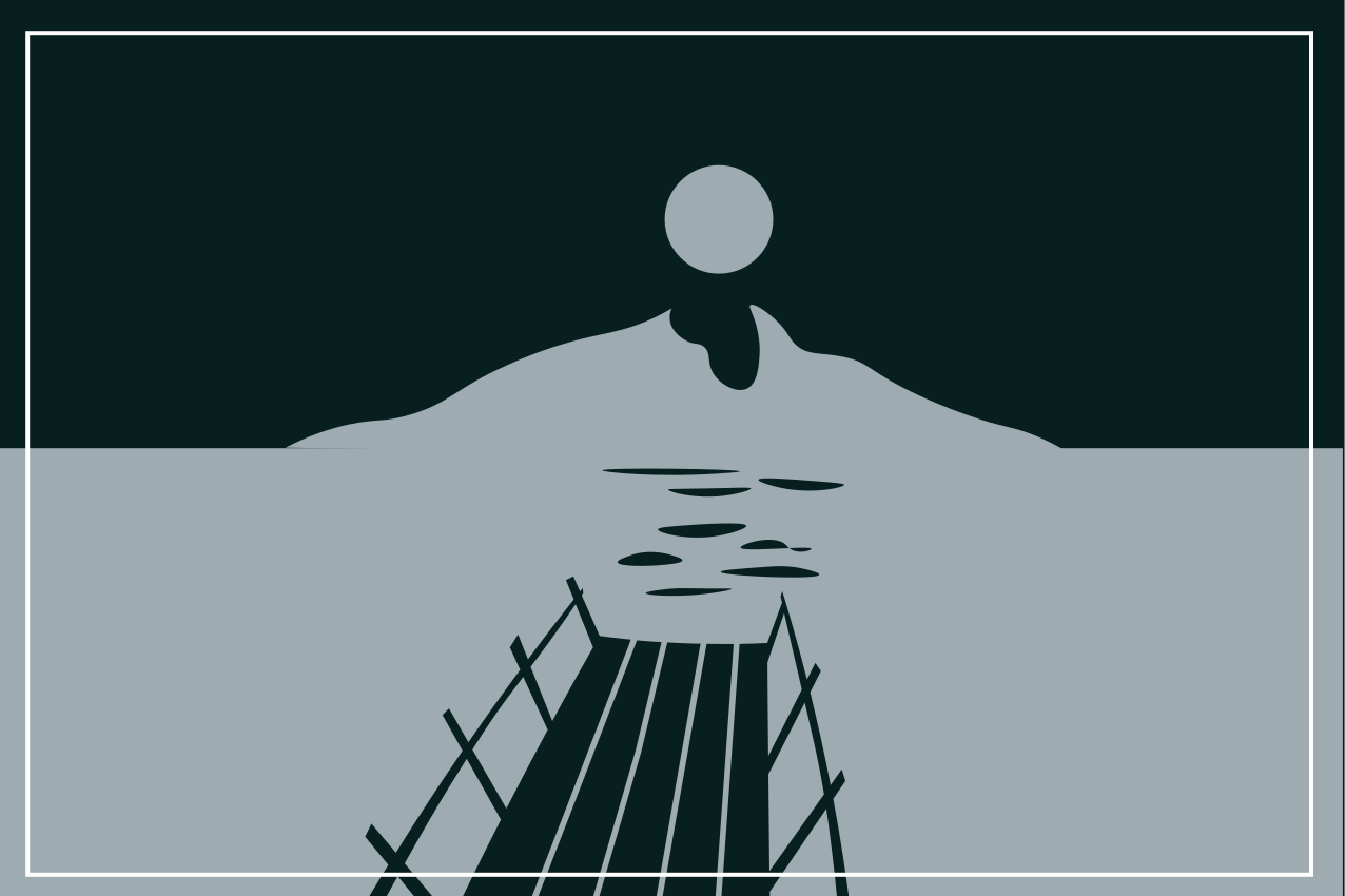 Individuais de mesa modernos ponte sobre a Água - TenStickers