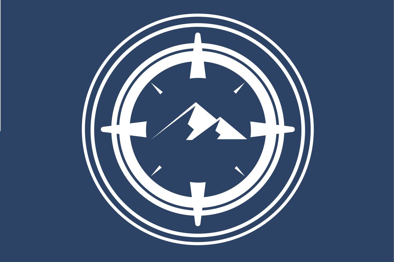 Individuais de mesa modernos gráfico de bússola da montanha - TenStickers