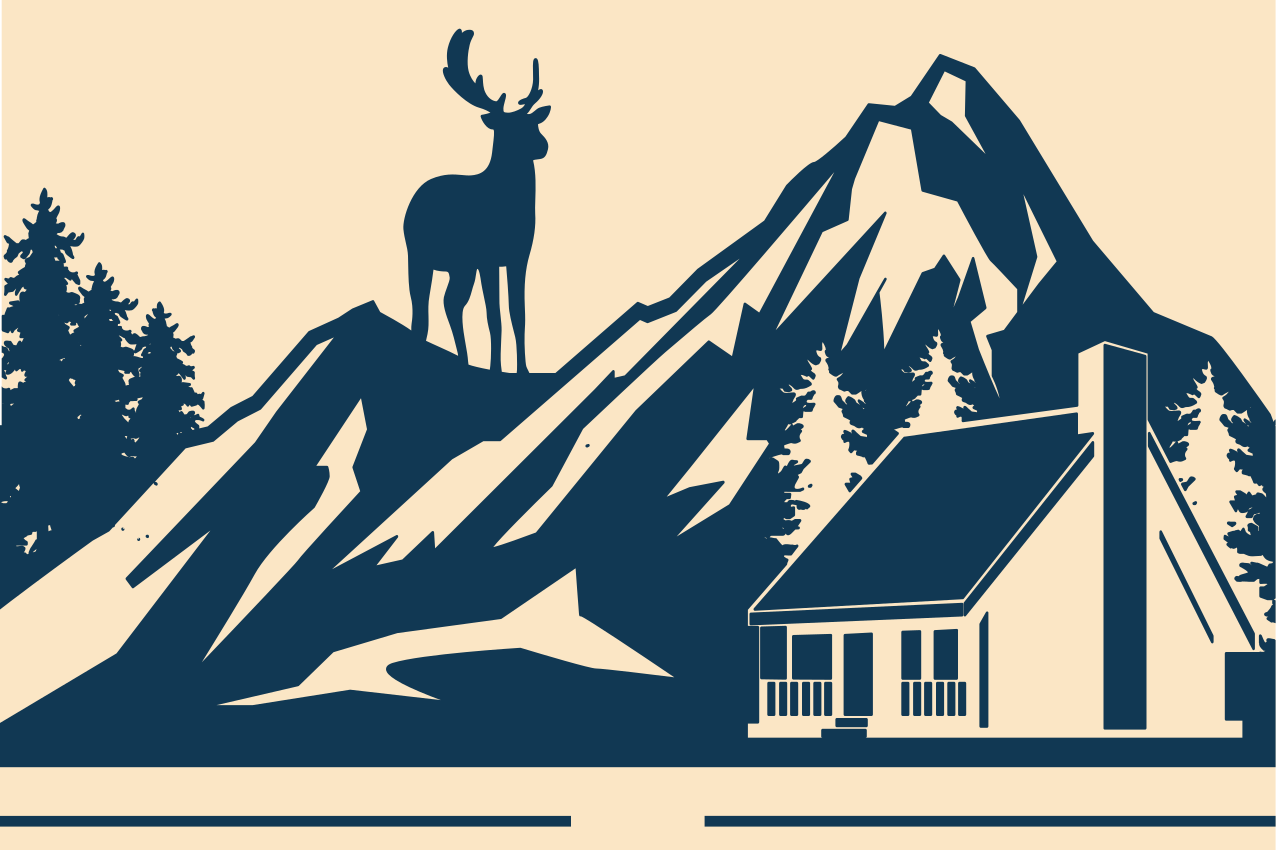 Individuais de mesa originais paisagem das grandes montanhas - TenStickers