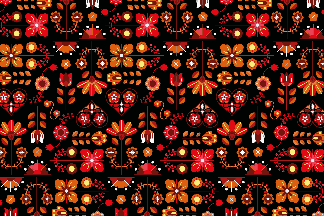 Individuais de mesa originais composição botânica viva - TenStickers