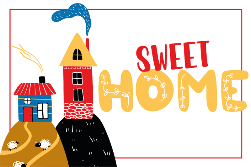 Individuais de mesa originais casa mágica arte popular moderna - TenStickers