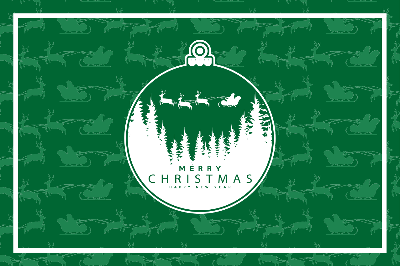 Individuais de mesa de natal cena de enfeites de natal - TenStickers