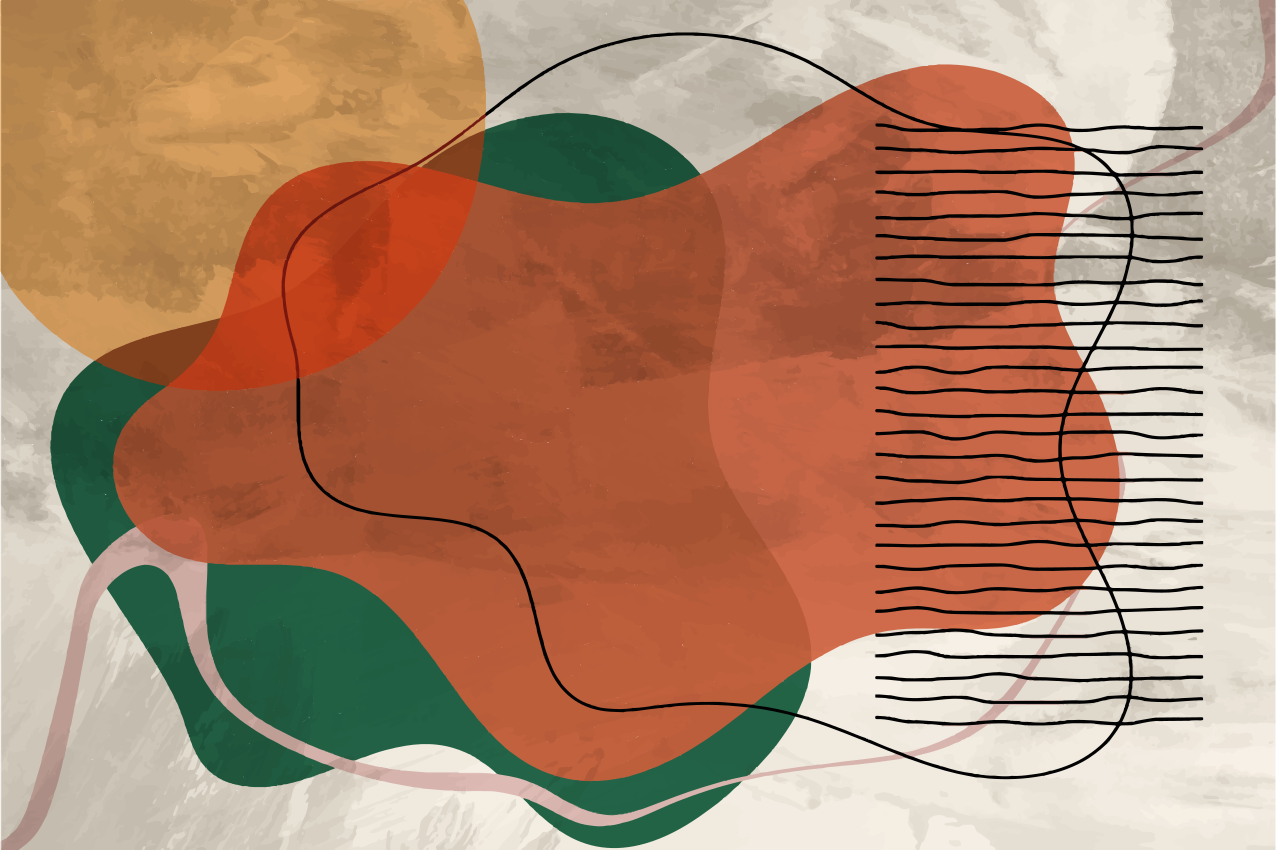 Individuais de mesa modernos Arte de colagem abstrata - TenStickers