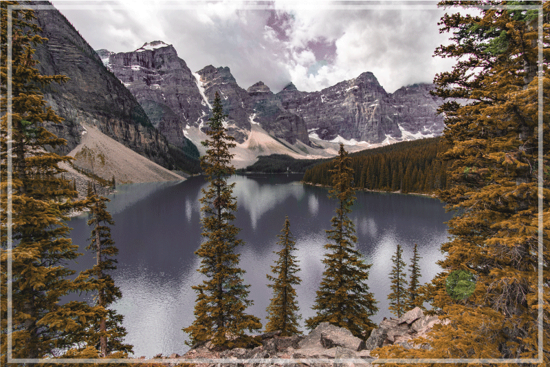 Individuais de mesa modernos vista cênica das montanhas - TenStickers