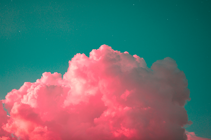 Individuais de mesa originais Nuvens rosa e cores estéticas do la - TenStickers