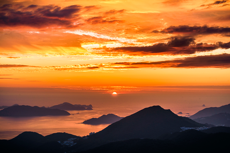Individuais de mesa originais Fotografia estética do pôr do sol s - TenStickers